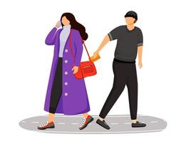 Pickpocketing flat color vector faceless character