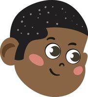 Cute and Adorable African American Kid vector