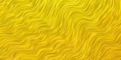 textura de vector amarillo claro con curvas.