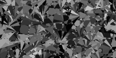 plantilla de vector gris oscuro con formas triangulares.