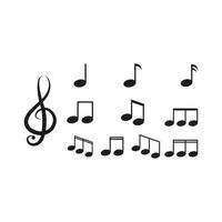 Music note icon design vector