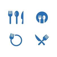 fork and spoon icon vector