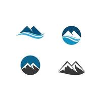 Mountain illustration nature logo vector