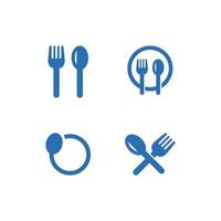 fork and spoon icon vector