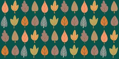 Seamless pattern background, various autumn leave vector