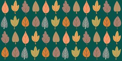 Seamless pattern background, various autumn leave vector