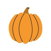 Pumpkin. Vector illustration in a flat doodle style