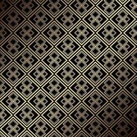 Elegante diseño de patrón de azulejos dorados y negros sin costuras vector