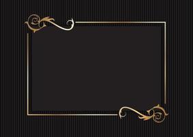 elegant gold frame background vector