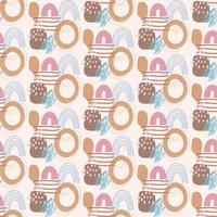 fondo de patrón de estilo boho retro dibujado a mano vector