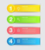 modern text box template, infographics banner vector