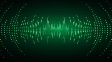 Sound waves oscillating dark light vector