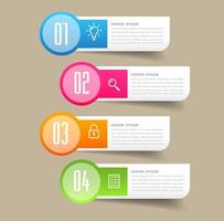 modern text box template, infographics banner vector