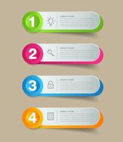 modern text box template, infographics banner vector