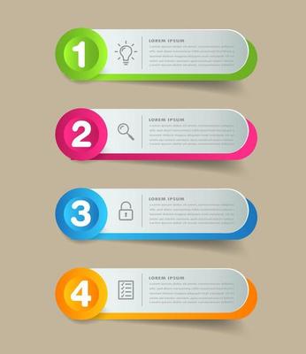 modern text box template, infographics banner