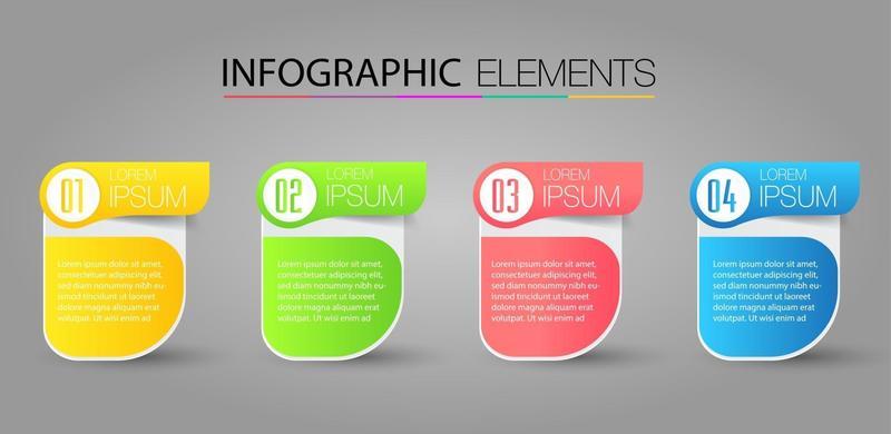 modern text box template, infographics banner
