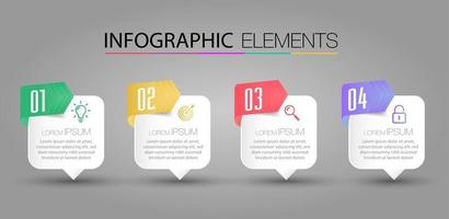 modern text box template, infographics banner vector