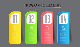 modern text box template, infographics banner vector