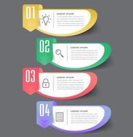 modern text box template, infographics banner vector