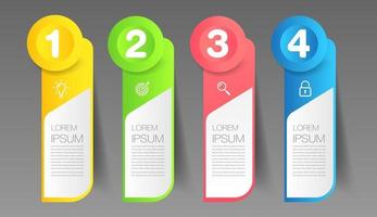 modern text box template, infographics banner vector