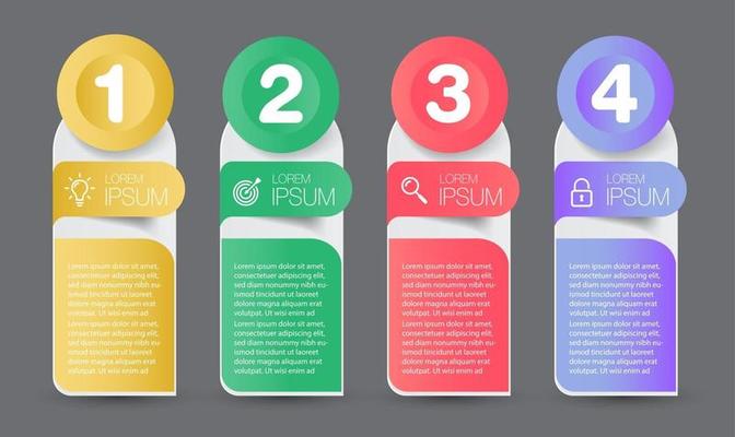modern text box template, infographics banner