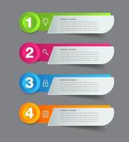 modern text box template, infographics banner vector