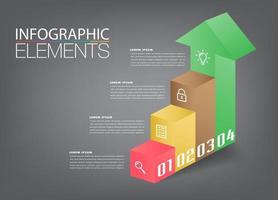 intensificar el concepto de éxito empresarial. vector de infografia