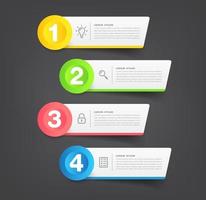 modern text box template, infographics banner vector