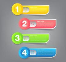 modern text box template, infographics banner vector