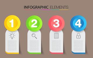 modern text box template, infographics banner vector