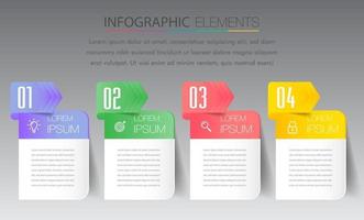 modern text box template, infographics banner vector