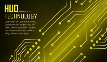 Fondo de concepto de tecnología futura de circuito cibernético de texto vector