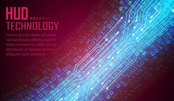 text cyber circuit future technology concept background vector