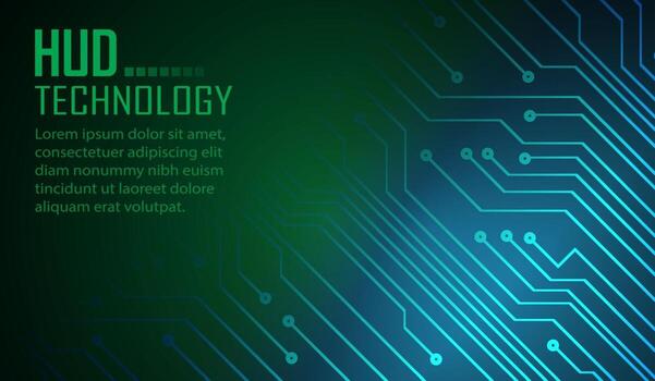 text cyber circuit future technology concept background vector