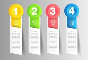 modern text box template, infographics banner vector