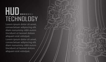 Fondo de concepto de tecnología futura de circuito cibernético de texto vector