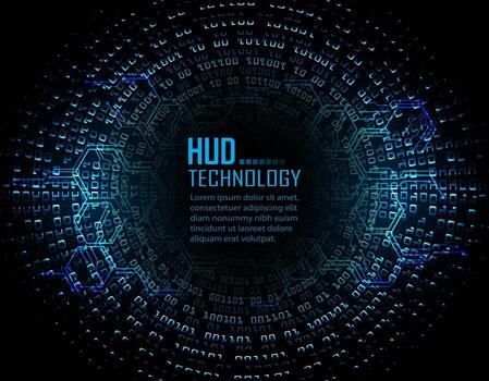 text cyber circuit future technology concept background vector