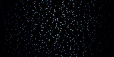 Dark BLUE vector pattern with abstract stars.