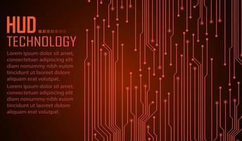 Fondo de concepto de tecnología futura de circuito cibernético de texto vector