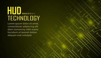 Fondo de concepto de tecnología futura de circuito cibernético de texto vector