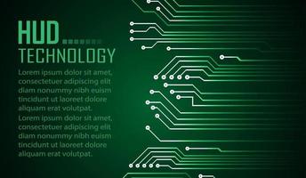 Fondo de concepto de tecnología futura de circuito cibernético de texto vector