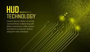 Fondo de concepto de tecnología futura de circuito cibernético de texto vector