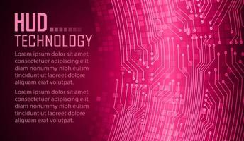 Fondo de concepto de tecnología futura de circuito cibernético de texto vector