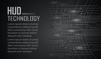 Fondo de concepto de tecnología futura de circuito cibernético de texto vector