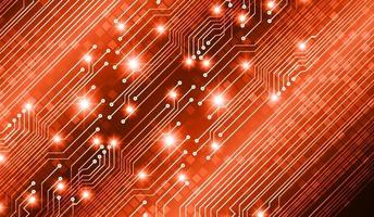 text cyber circuit future technology concept background vector
