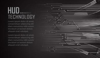 Fondo de concepto de tecnología futura de circuito cibernético de texto vector