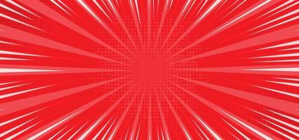 Red sunburst background retro style vector