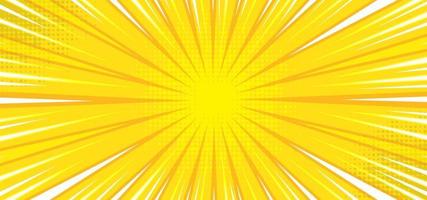 Yellow retro background with sunburst vector