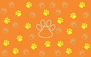 Dog and cat paw pattern background vector