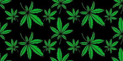 hoja de cannabis, seamless, patrón, coloreado vector